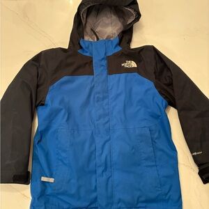 The North Face Boys 3-in-1 Jacket Blue Black Size S 7/8 Fleece Liner